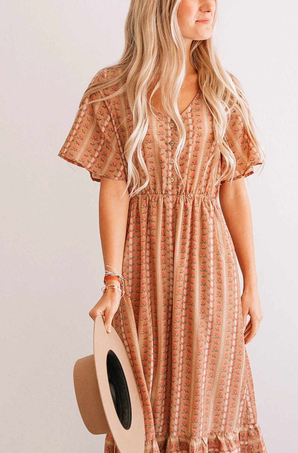 Ruffle Hem A-Line Dress