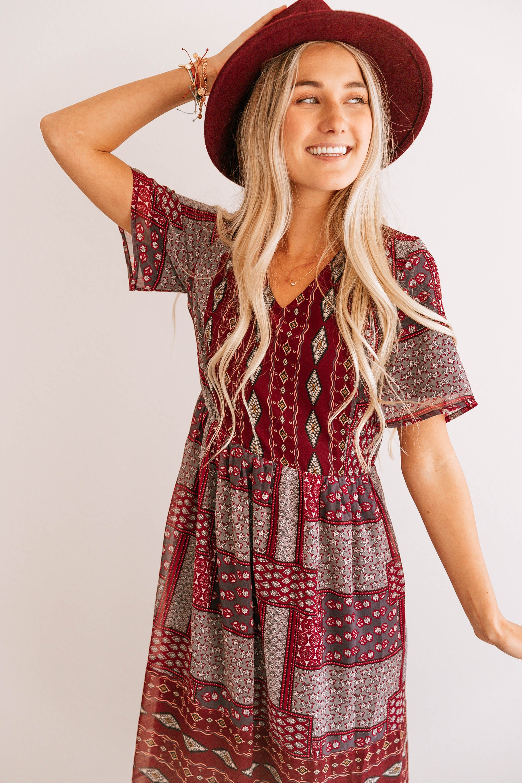 Geometric Patchwork Dress