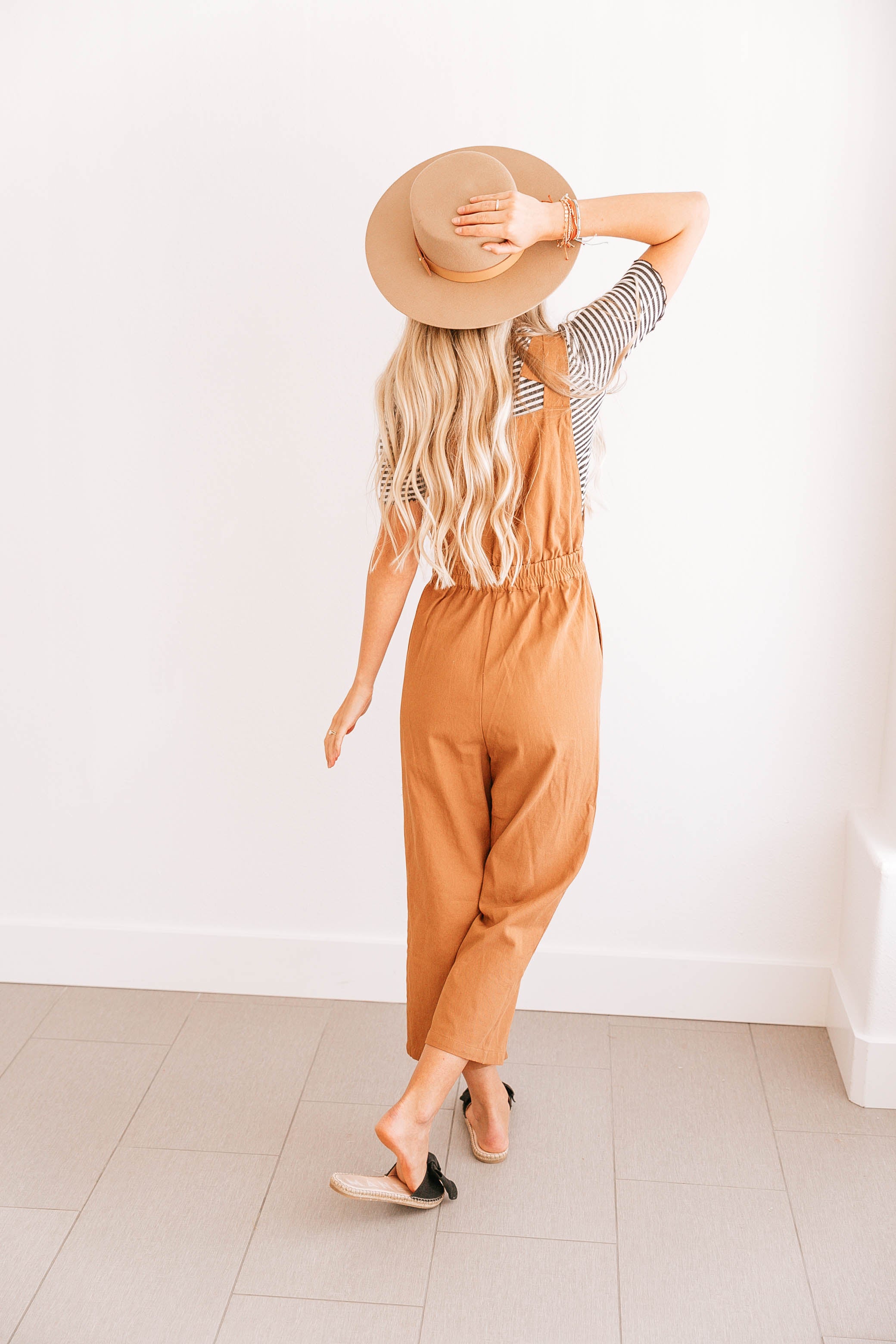 Camel Pocket Crop Overalls