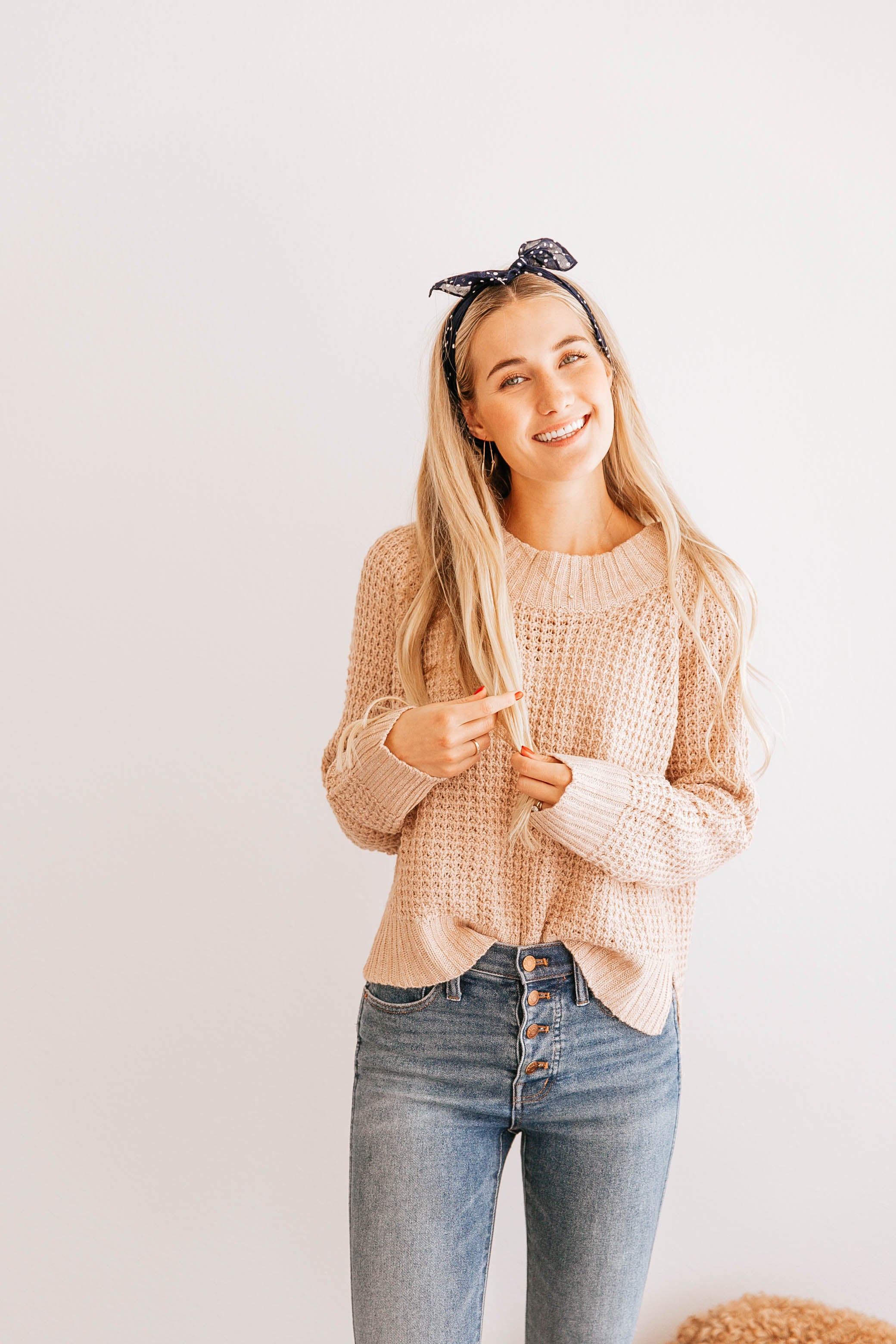 Pale Blush Crewneck Sweater
