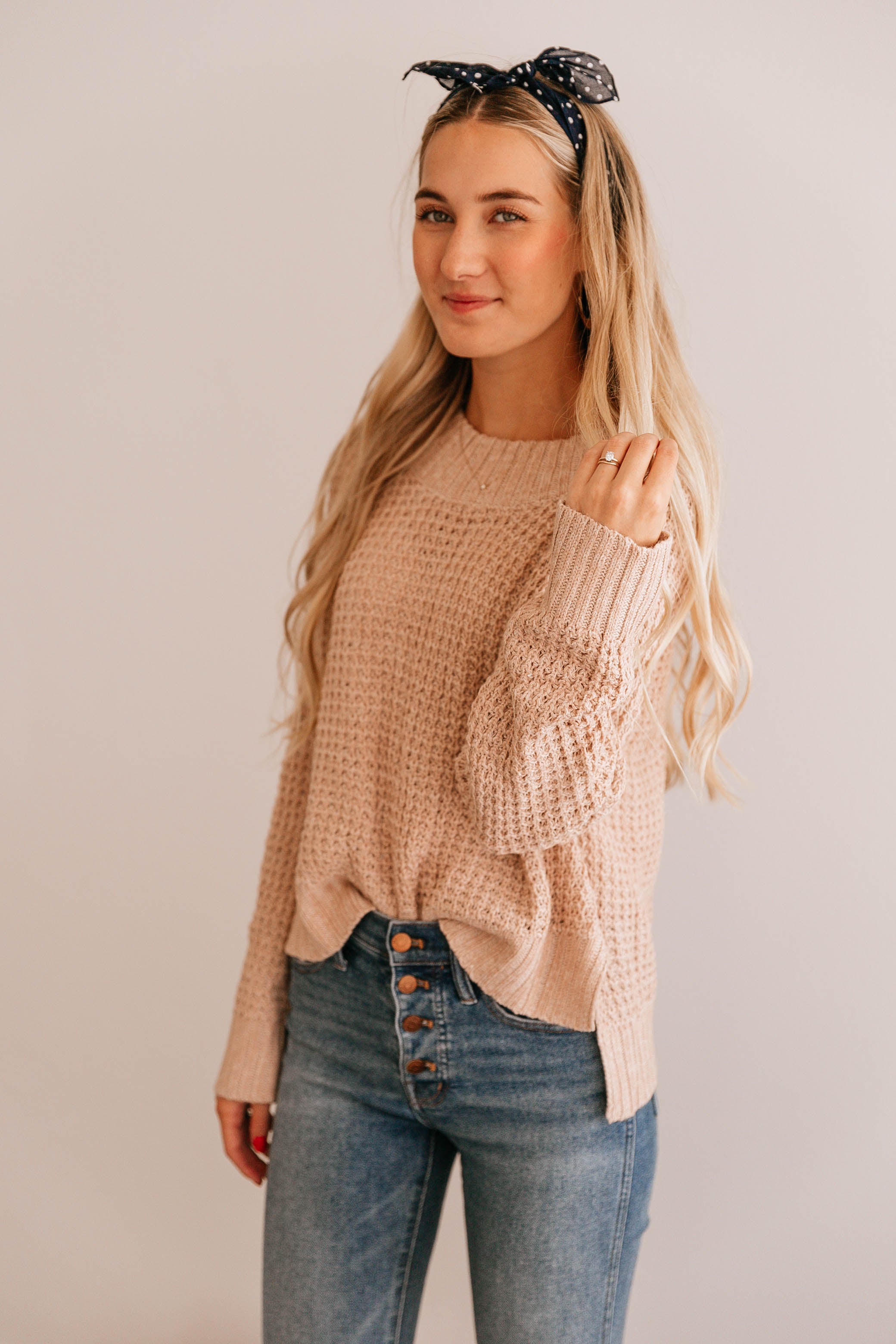 Pale Blush Crewneck Sweater