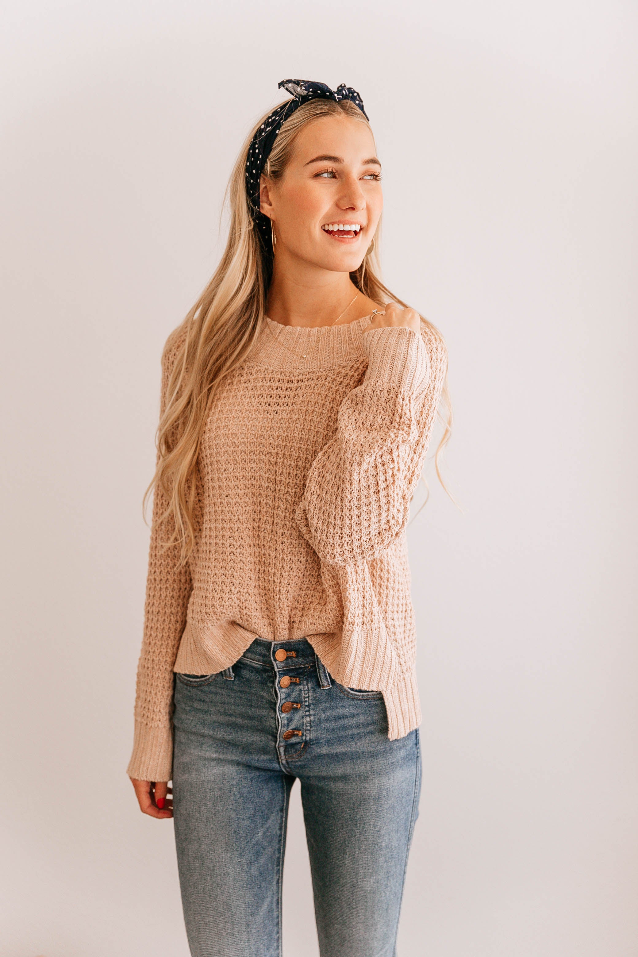 Pale Blush Crewneck Sweater