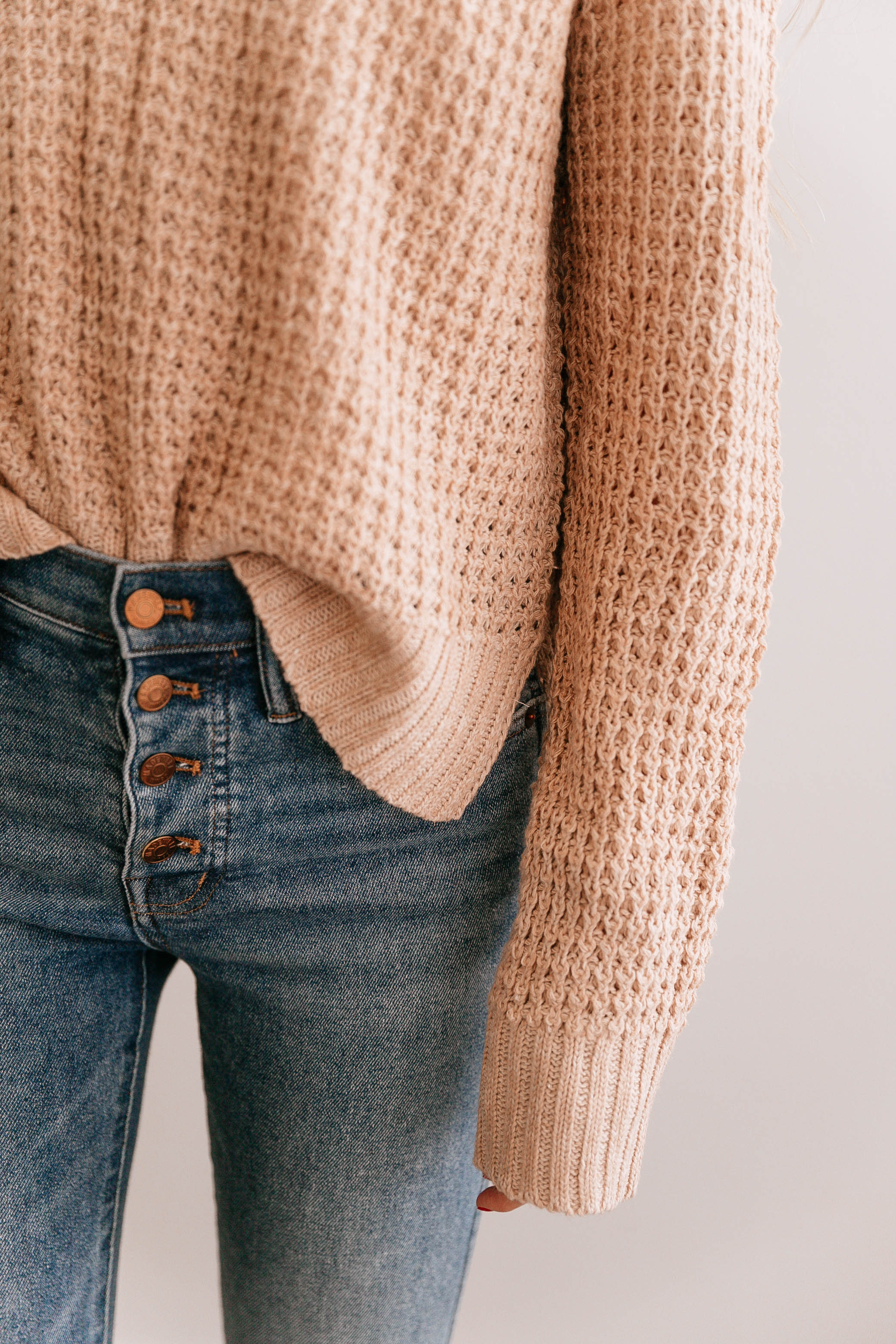 Pale Blush Crewneck Sweater