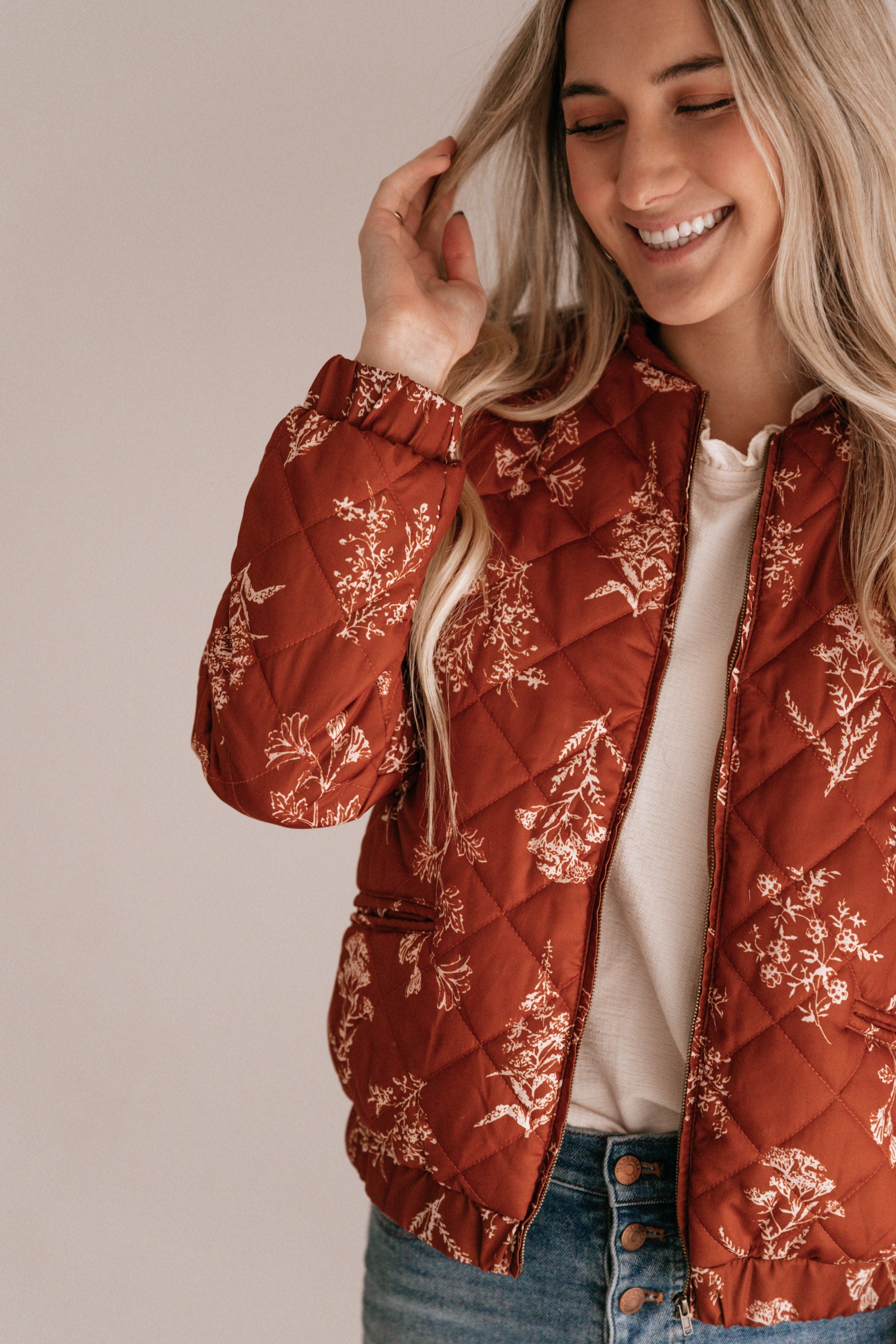 Quilted Floral Jacket