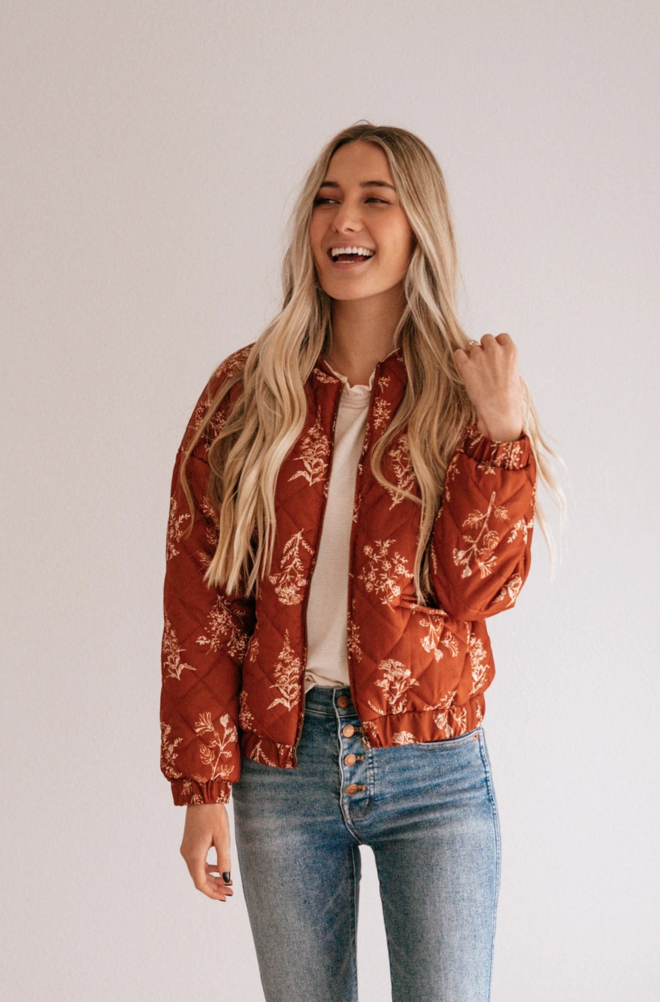Quilted Floral Jacket