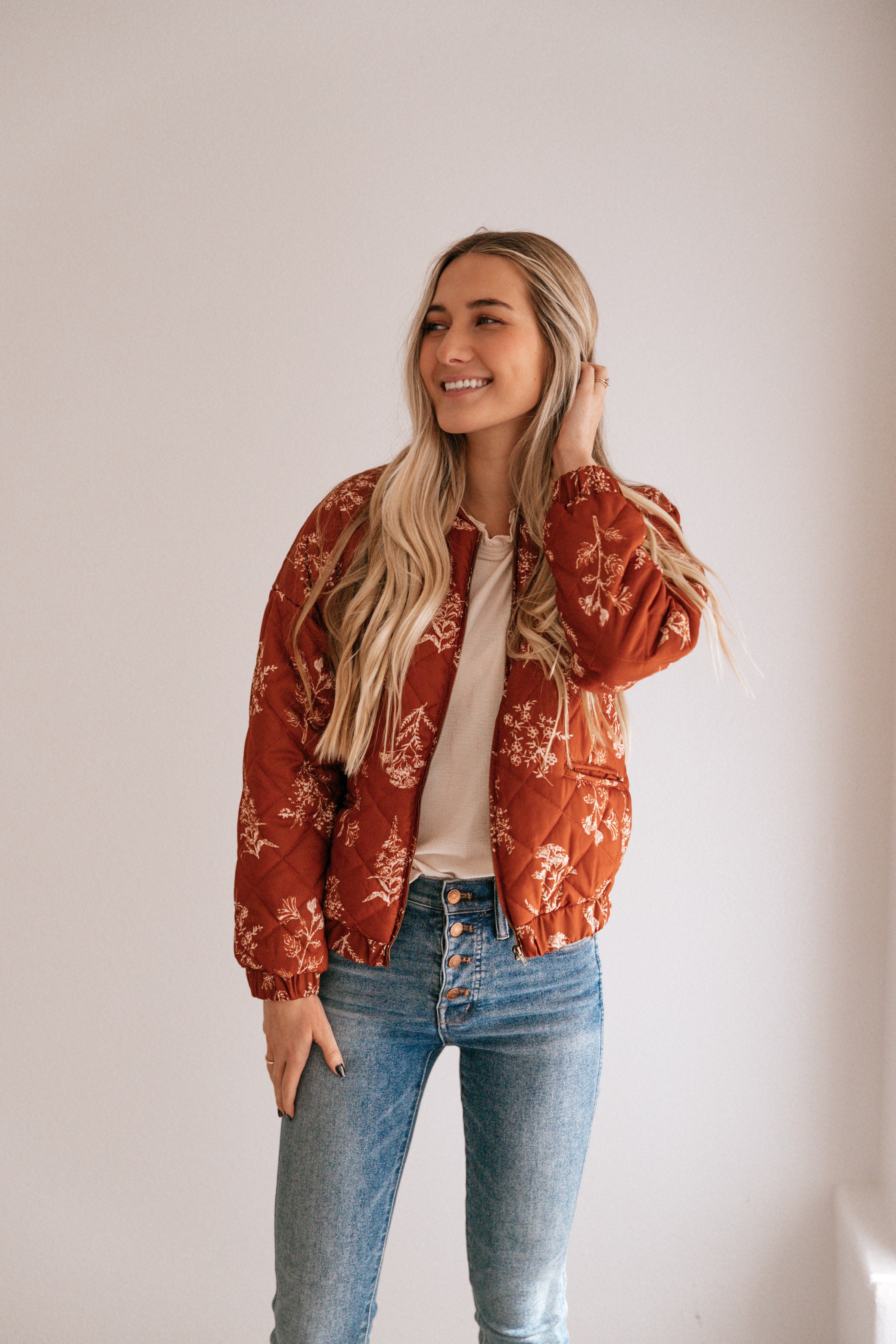 Quilted Floral Jacket