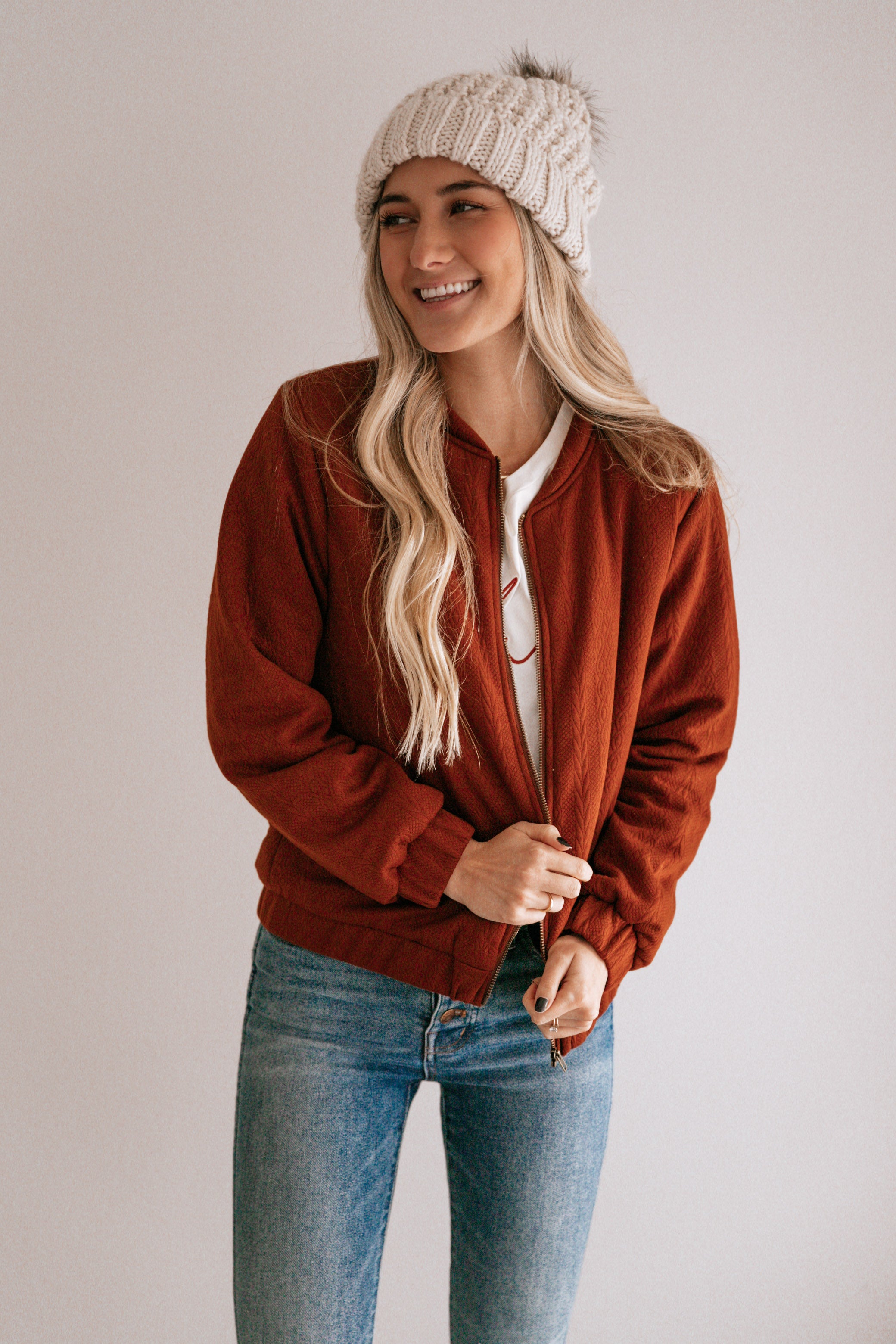 Quilted Texture Floral Jacket