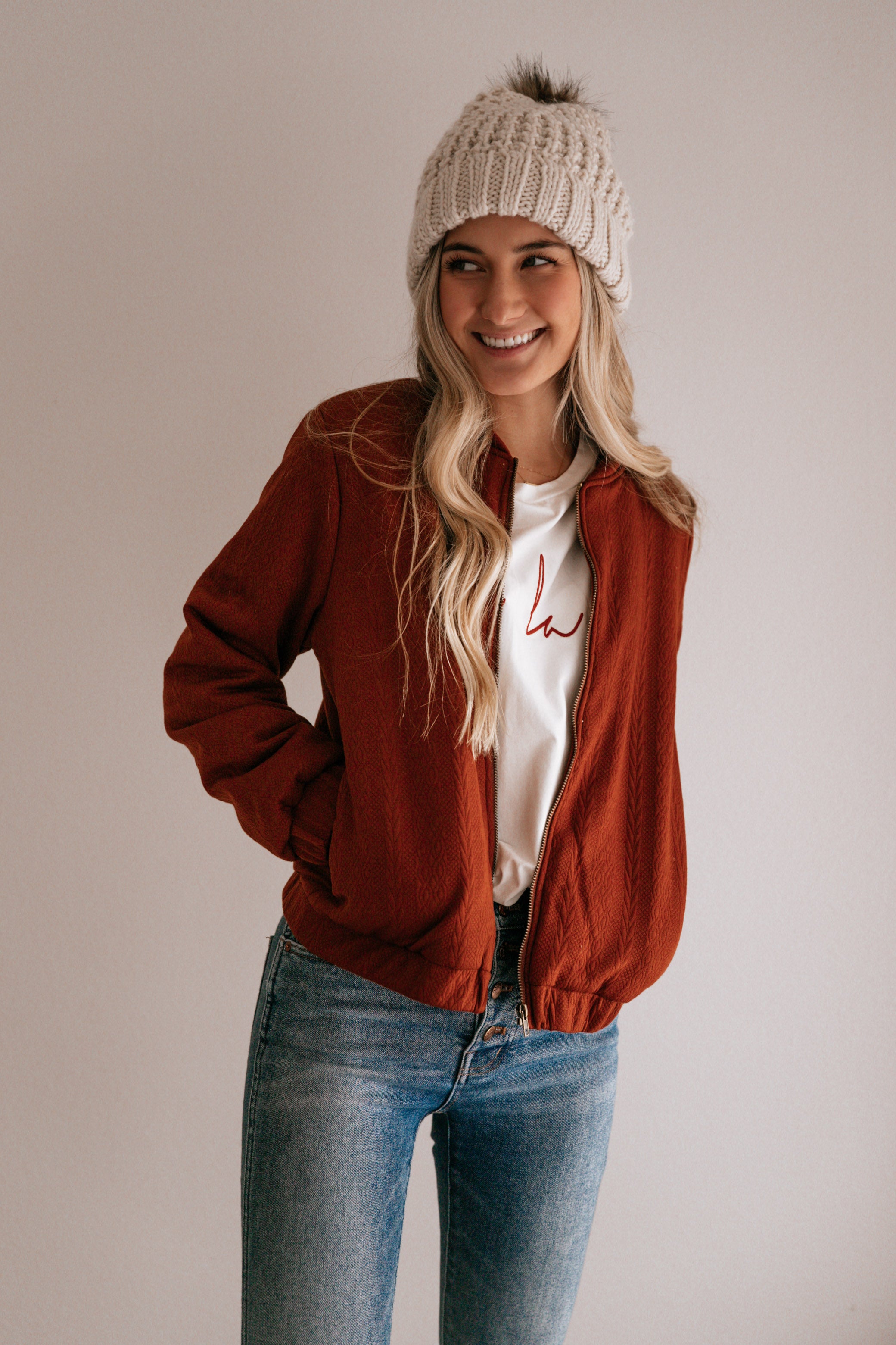 Quilted Texture Floral Jacket