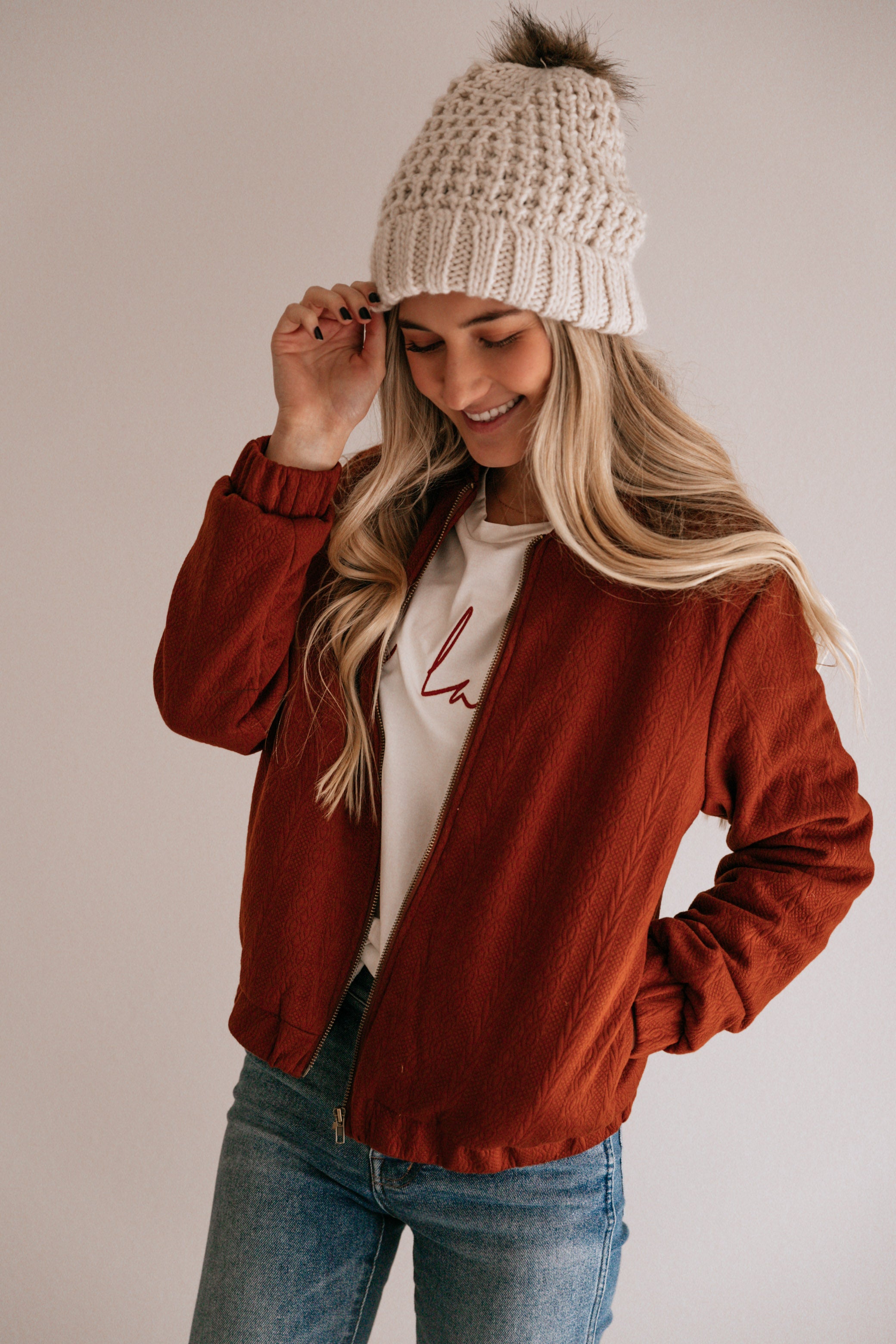 Quilted Texture Floral Jacket