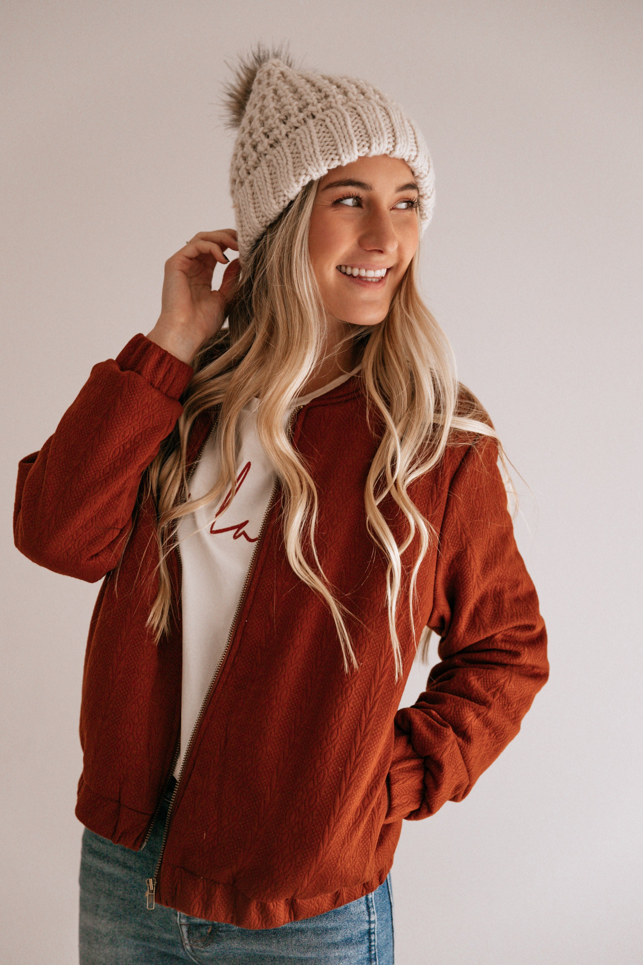 Quilted Texture Floral Jacket