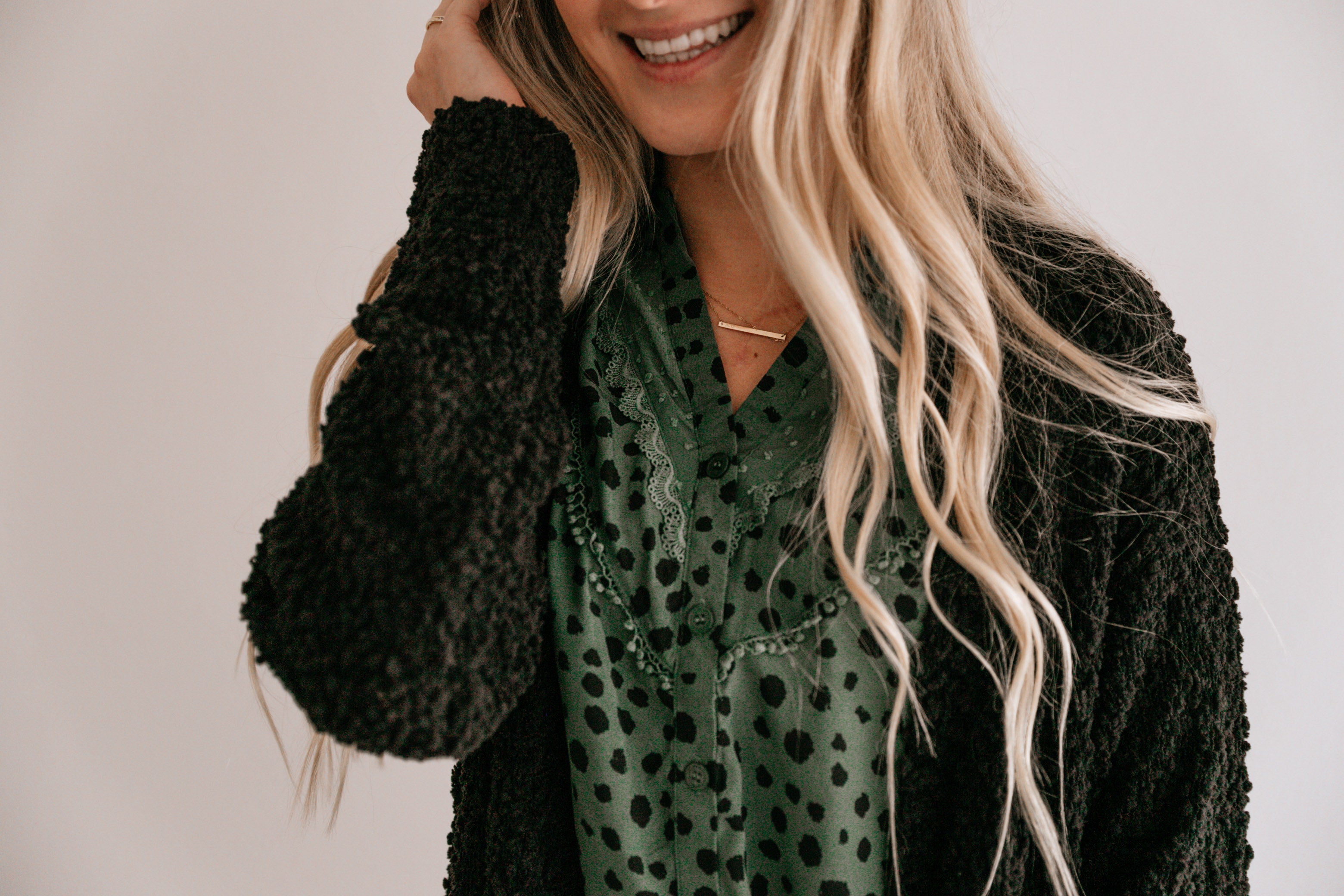 Textured Open Cardigan