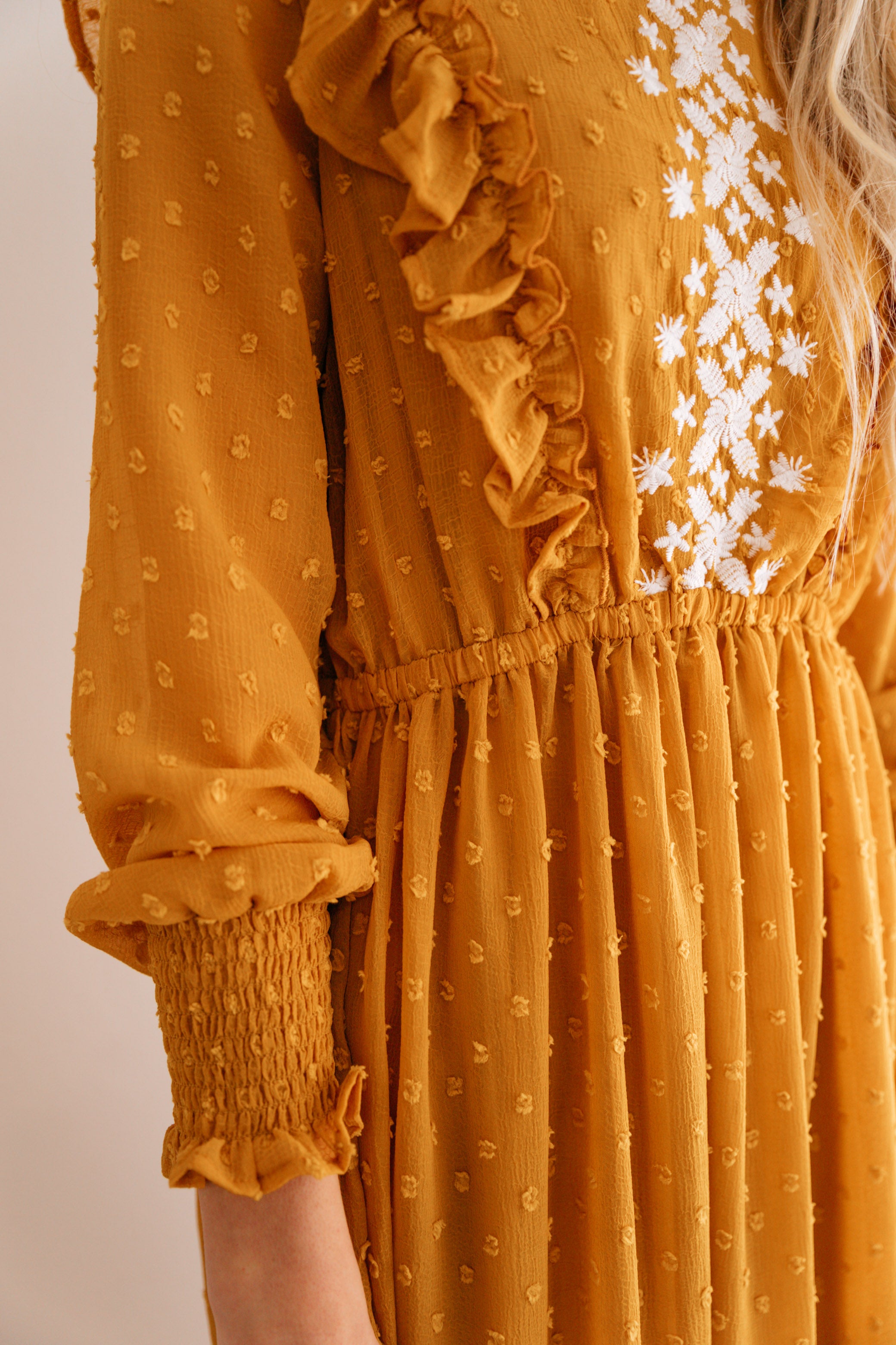 Goldie Dot Embroidered Dress