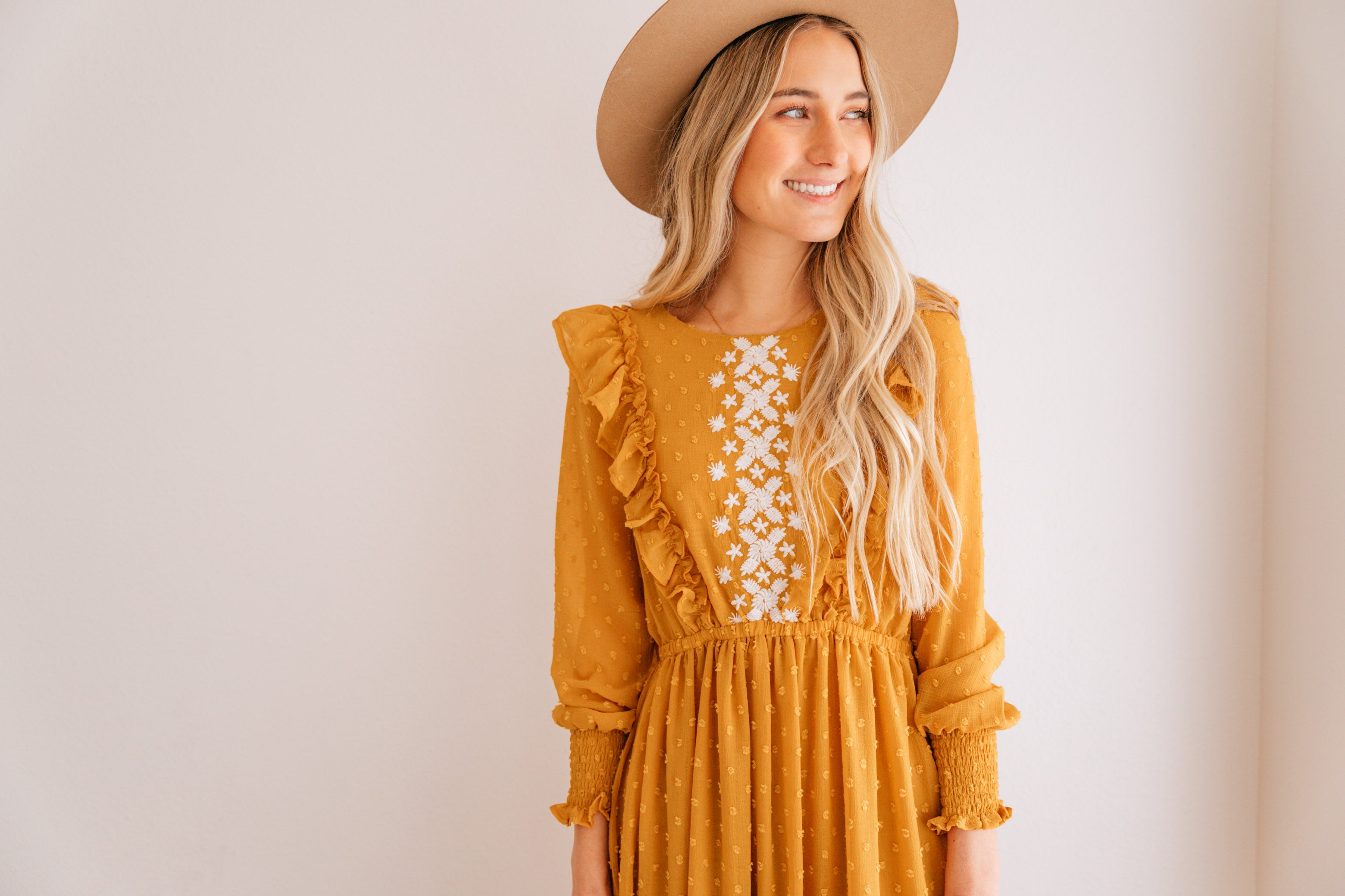 Goldie Dot Embroidered Dress